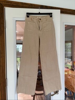 Oat New York Beige Wide-Leg Jeans